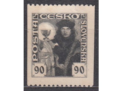 90h černá, vynechaná svislá perforace, Nr.163, bez lepu, dv