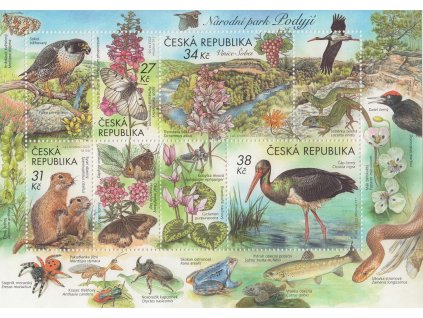 2023 27-38 Kč aršík Ochrana přírody Podyjí, Nr.A1222-25, **
