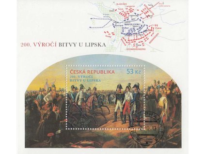 2013, 53 Kč aršík Bitva u Lipska, Nr.A788, razítkované