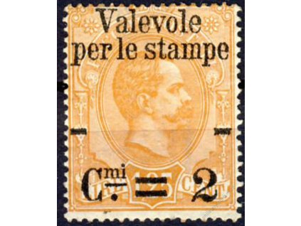 1890, 2C/1.25L oranžová, Mi.45Euro, * po nálepce