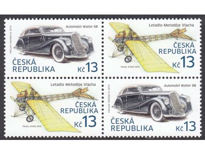 2015, 13 Kč Dopravní prostředky (A+L / L+A), Nr.838-39, **