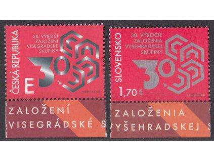2021, Visegrádská skupina ČR + SR, Společné vydání, **