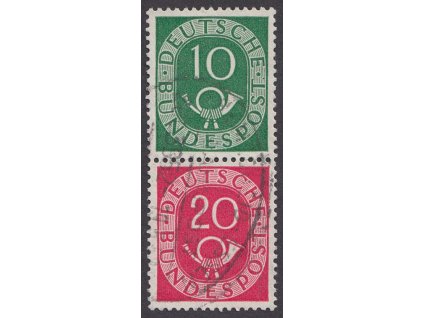 1951, 10+20 Pf soutisk, MiNr.S11, razítkované