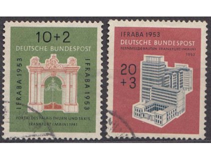 1953, 10-20 Pf série IFRABA, MiNr.171-72, razítkované