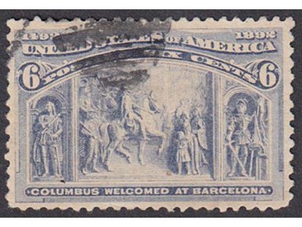 USA, 1893, 6C Kolumbus, MiNr.78, razítkované, dv