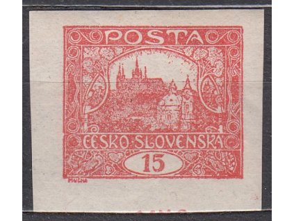 15h cihlově červená, nezoubkovaná, I.typ spirály + příčkový typ, rohový kus, Nr.7, * po nálepce