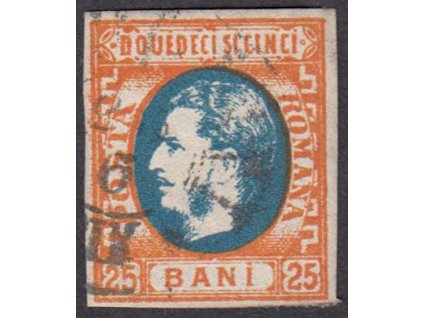 1869, 25 B Karel I., MiNr.24, razítkované