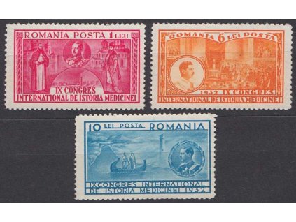 1932, 1-10 L série Kongres, MiNr.443-45, těžší * , dv