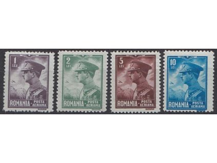 1930, 1-10 L letecká série, MiNr.389-92, * po nálepce