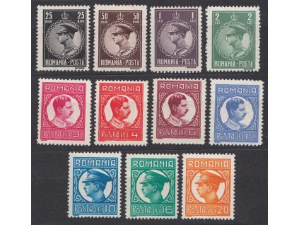 1930, 25B-20L série Karel II., MiNr.375-85, těžší *