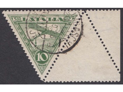 Latvija, 1928, 10 S letecká s kuponem, MiNr.129