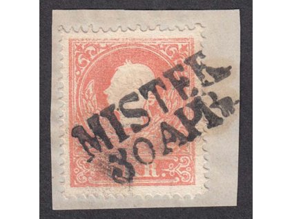 1858, 5 Kr Franc Josef, razítko Mistek, MiNr.13II, výstřižek