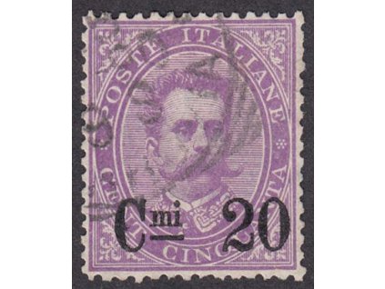 1890, 20C/50C Umberto, MiNr.57, razítkované