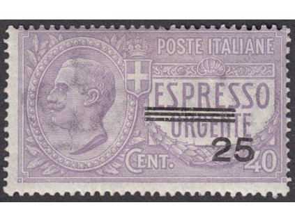 1917, 25C/40C Spěšná, MiNr.128, * po nálepce, drobný vlom