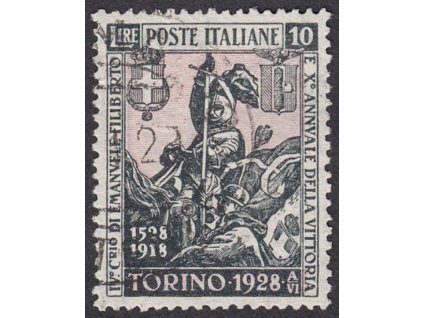 1928, 10 L Emanuel, MiNr.293B, razítkované