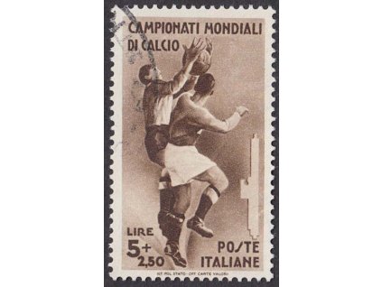 1934, 5 L MS ve fotbale, Minr.486, slabé razítko