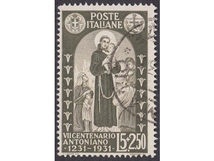 1931, 5 L sv. Antonius, MiNr.368, razítkované