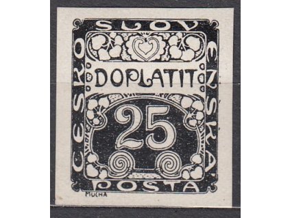 25h černá, ZT na křídovém papíru, Nr.DL5, bez lepu, ilustrační foto