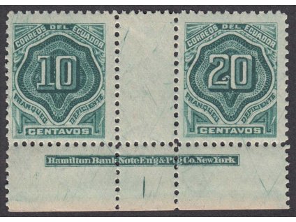 Ecuador, 1896, 10 C doplatní meziarší, MiNr.4Y, **
