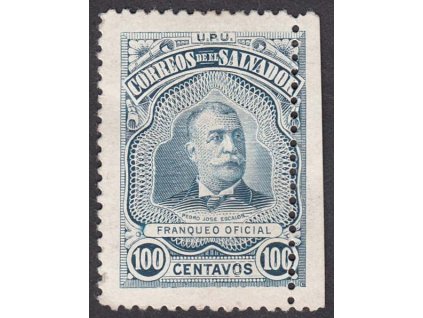 Salvádor, 1906, 100 C Escalón, MiNr.280, těžší * , posun perforace