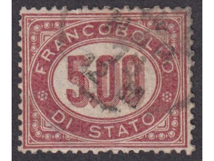 1875, 5 L služební, MiNr.7, razítkované