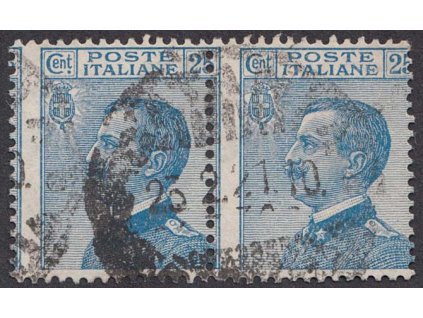 1908, 25 C Emanuel, MiNr.90, razítkované, obrácená průsvitka, dv