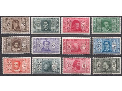 1932, 10C-10L série Dantova společnost, MiNr.373-84, * po nálepce