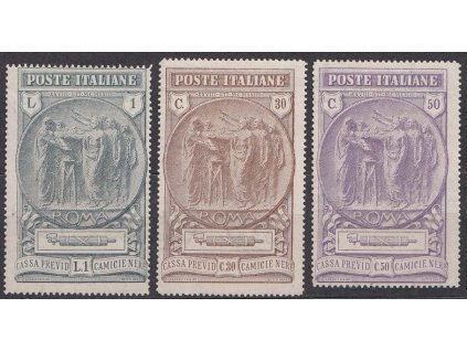 1923, 30C-1L série Národní milice, MiNr.183-85, * po nálepce