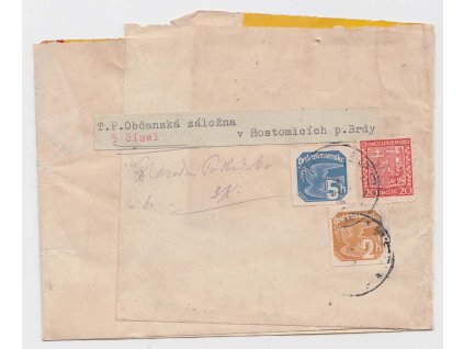 1937, novinová páska vyfr. pestrou frankaturou novinových a výplatních