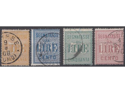 1884/1903, 50-100 L Verrechnungsmarken, MiNr.2-3,4-5, razítkované
