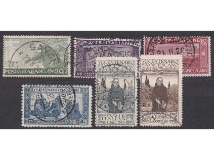 1926, 20C-5L série sv. František, MiNr.234-38, razítkované