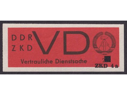 1965, 20 Pf služební s přetiskem ZKD 4 a, MiNr.4a, **