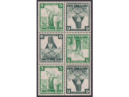 1935, 5+6 Pf Kroje, soutisk, MiNr.K25, **