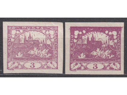 3h fialová, 2 ks - odstíny fialové, Nr.2, **, ilustrační foto