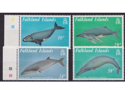 Falklandy, 1889, 10-58 P série Ryby, MiNr.503-506, **