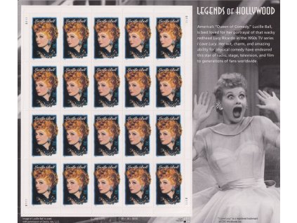 USA, 2001, 34 C aršík Lucille, MiNr.3477, samolepící, **