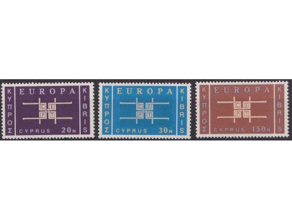1963, 20-150 M série Europa, MiNr.225-27, **