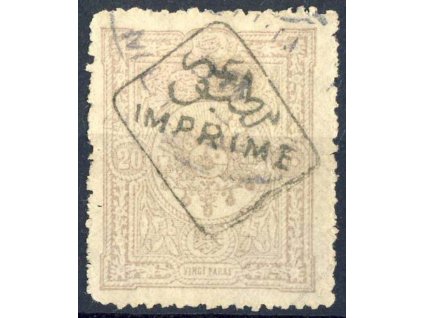 1892, 20Pa s přetiskem, MiNr.75, razítko