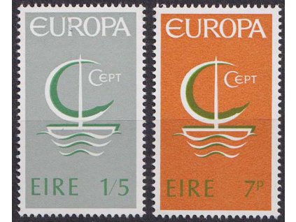Irsko, 1966, 7Pg-1.5Sc´Pg série Europa, MiNr.288-189, **