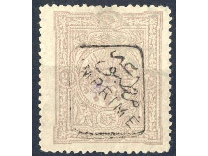 1892, 20Pa s přetiskem, Nr.75, razítkované