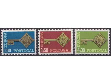 1968, 1-4.30 E série Europa, MiNr.1051-53, ** , daktyl