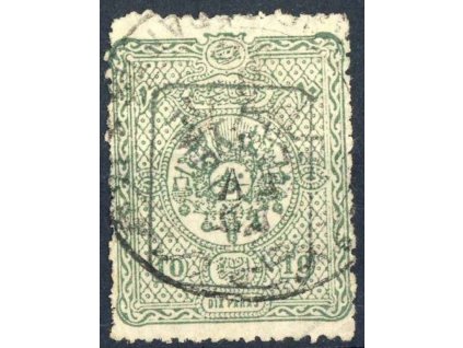 1892, 10Pa Znak s přetiskem, MiNr.74, razítkované
