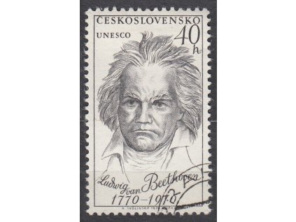 1970, 40h Beethoven, II.typ, Nr.1813, razítkované