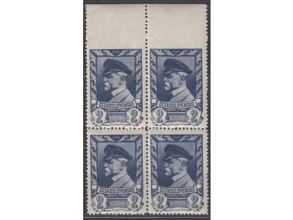 1945, 2K Moskevské, krajový 4blok s vynechanou horní perforací, Nr.386, **