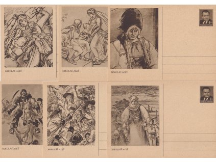 CDV 108 (1-6) Mikoláš Aleš, kompletní sada, bezvadné