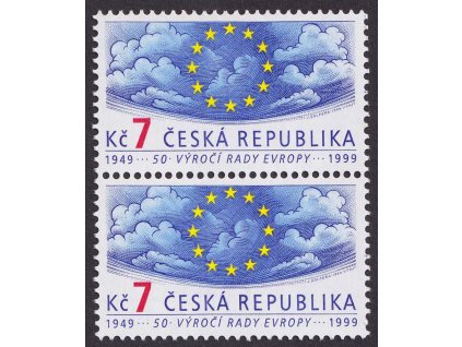 1999, 7 Kč Rada Evropy, DV - svislá ryska za "1949", Nr.214, ** , ZP 37/1