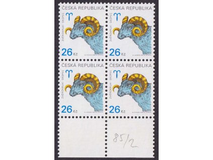 2003, 26 Kč Zvěrokruh, DV - černná skvrna nad "E", Nr.350, ** , ZP 85/2