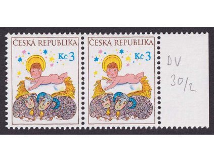 1999, 3 Kč Vánoce, DV - svislá ryska před "E", Nr.240, ** , ZP 30/2