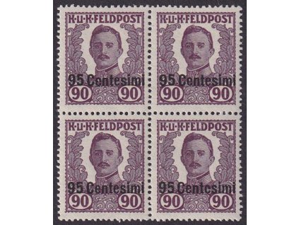 Itálie, 1918, 95C/90H Karel, 4blok, nevydaná, MiNr.XIII, **