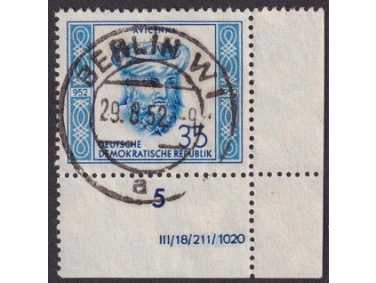 1952, 35 Pf Osobnosti, roh. kus s DZ, MiNr.314, razítkované